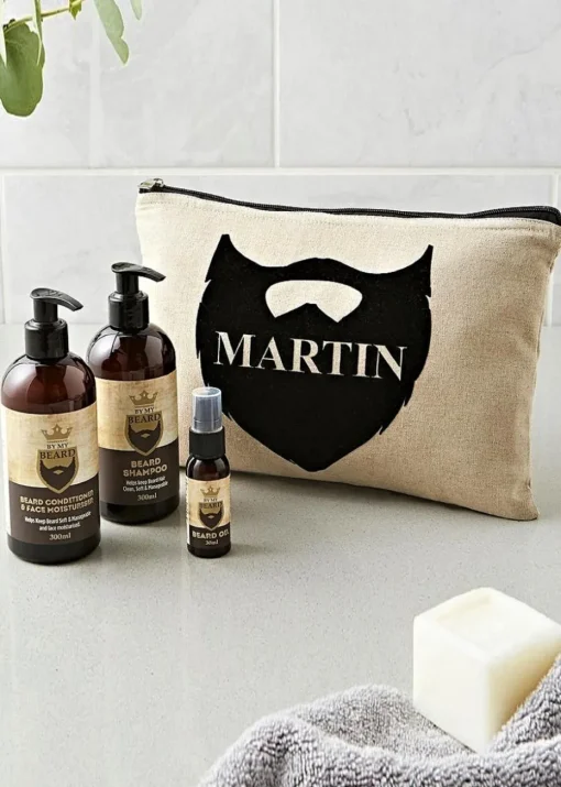 Personalised Memento Company Stone Name Only Beard Kit