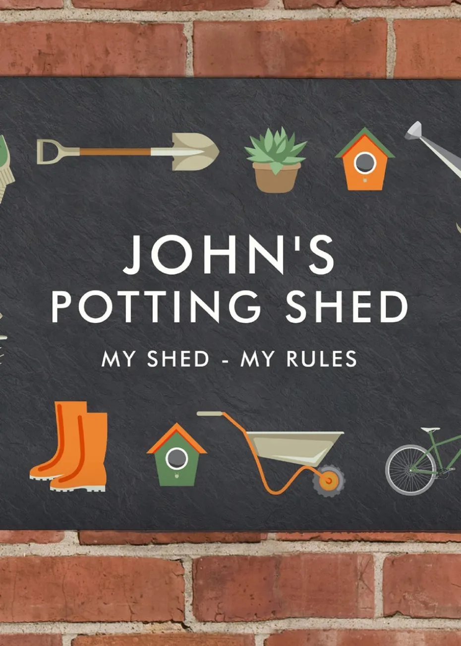 Personalised Memento Company Grey Gardening Metal Sign