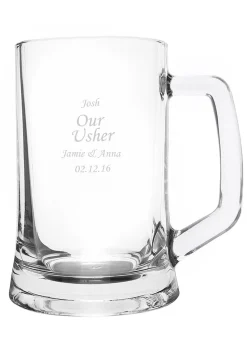 Personalised Memento Company Clear Glass Pint Stern Tankard