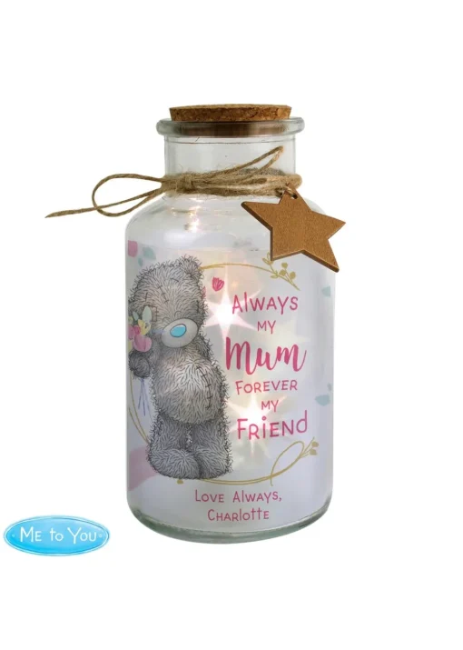 Personalised Memento Company Me To You Forever My Friend LED Clear Glass Jar