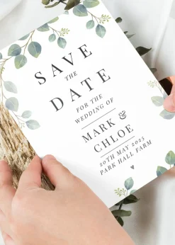 Personalised Memento Company Botanical Wedding Save the Dates Pack of 36