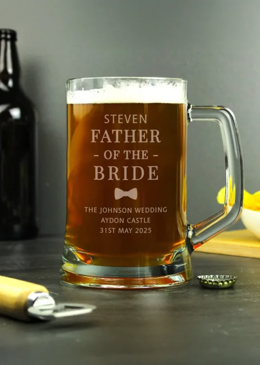 Personalised Memento Company Father of the Bride Stern Tankard
