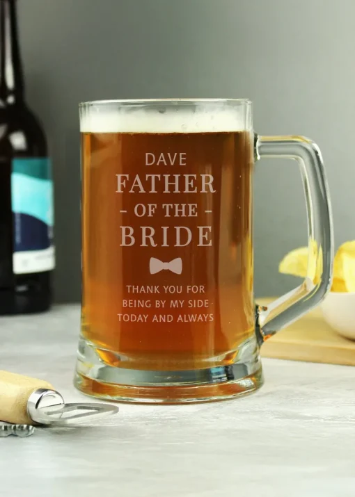 Personalised Memento Company Father of the Bride Stern Tankard
