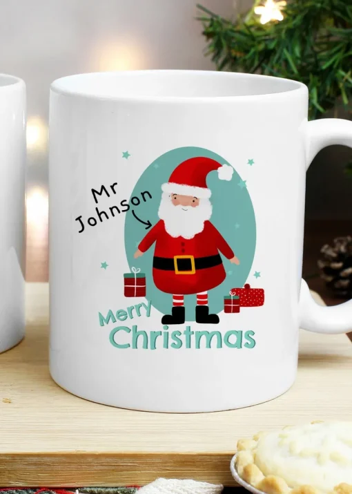 Personalised Memento Company White Mr Claus Christmas Mug