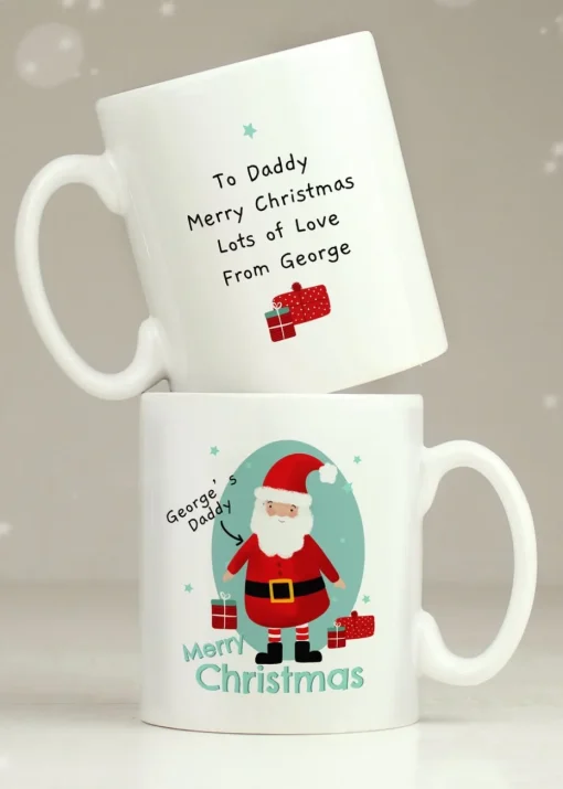 Personalised Memento Company White Mr Claus Christmas Mug