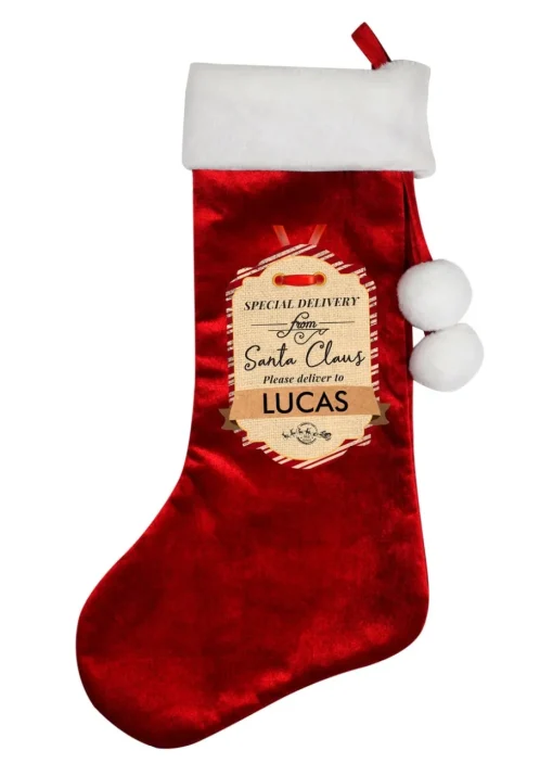 Personalised Memento Company Red Special Delivery Luxury Stocking