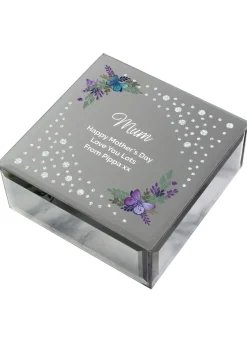 Personalised Memento Company Floral Photo Upload White Mug