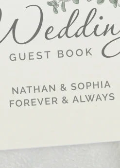 Personalised Memento Company Ivory Botanical Wedding Guest Book & Pen
