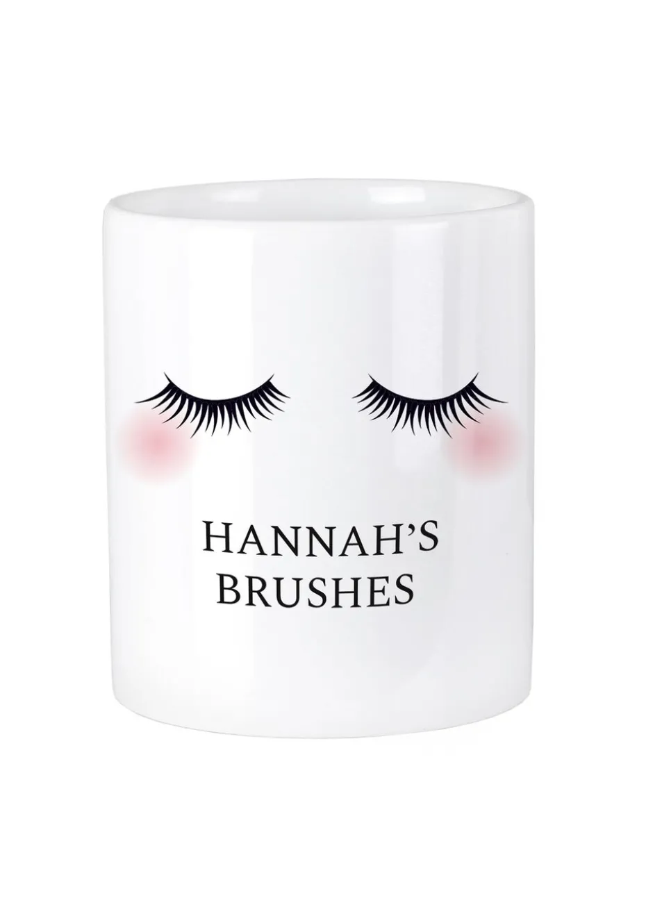 Personalised Memento Company Eyelashes White Ceramic Storage Pot