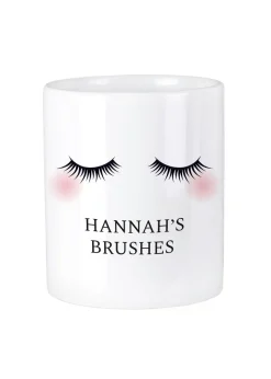 Personalised Memento Company Eyelashes White Ceramic Storage Pot