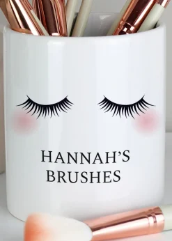 Personalised Memento Company Eyelashes White Ceramic Storage Pot