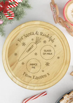 Personalised Memento Company Brown Christmas Eve Mince Pie Board