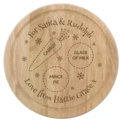 Personalised Memento Company Brown Christmas Eve Mince Pie Board