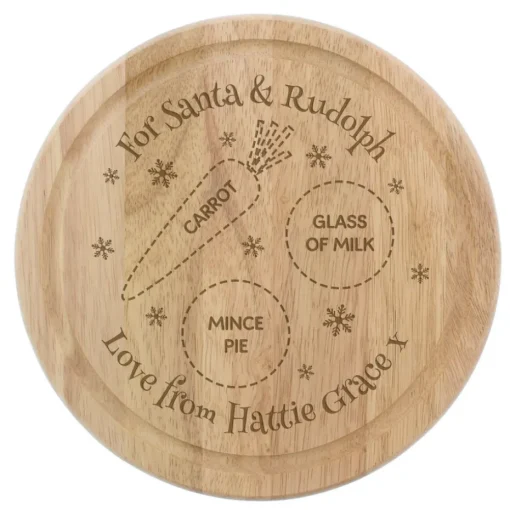 Personalised Memento Company Brown Christmas Eve Mince Pie Board