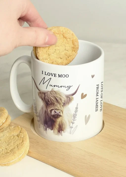 Personalised Memento Company Highland Cow White Ceramic Mug