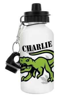 Personalised Memento Company White Dinosaur Drinks Bottle