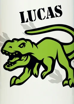 Personalised Memento Company White Dinosaur Drinks Bottle