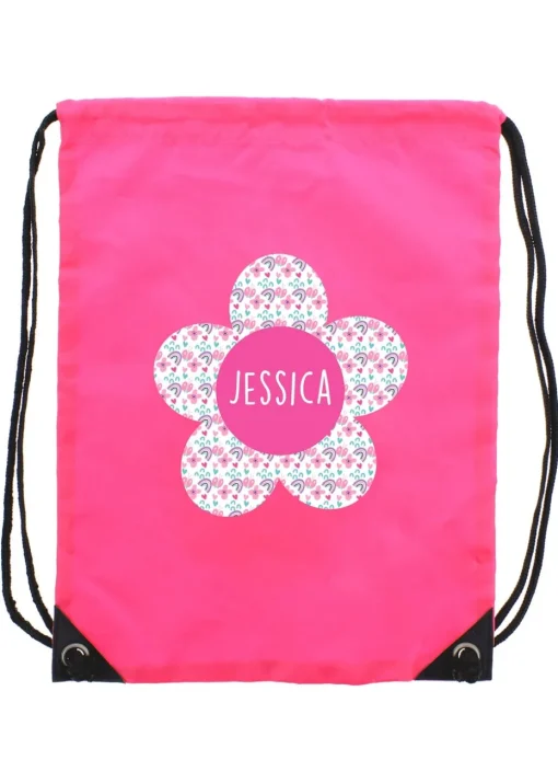 Personalised Memento Company Pink Flower Kit Bag