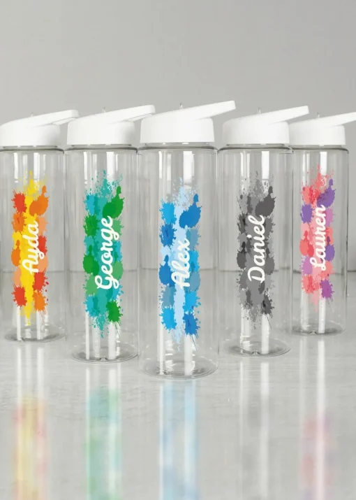 Personalised Memento Company Clear Splash Name Only Water Bottle