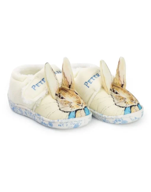 Peter Rabbit Kids Character Face Velcro Loafer Slippers (4 - 10 Younger)