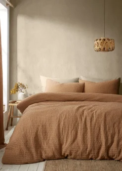 Pineapple Elephant Caramel Muscat Waffle Duvet Cover Set