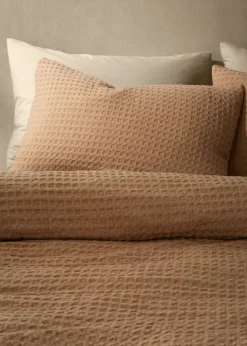 Pineapple Elephant Caramel Muscat Waffle Duvet Cover Set