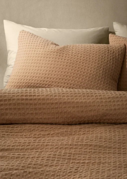 Pineapple Elephant Caramel Muscat Waffle Duvet Cover Set
