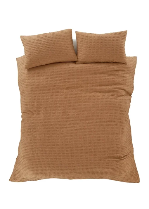Pineapple Elephant Caramel Muscat Waffle Duvet Cover Set
