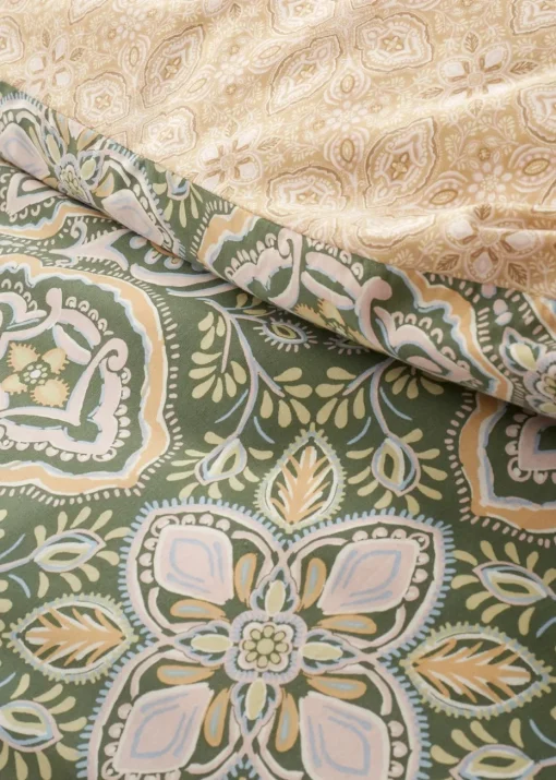 Pineapple Elephant Green Alba Geo Reversible Duvet Cover Set