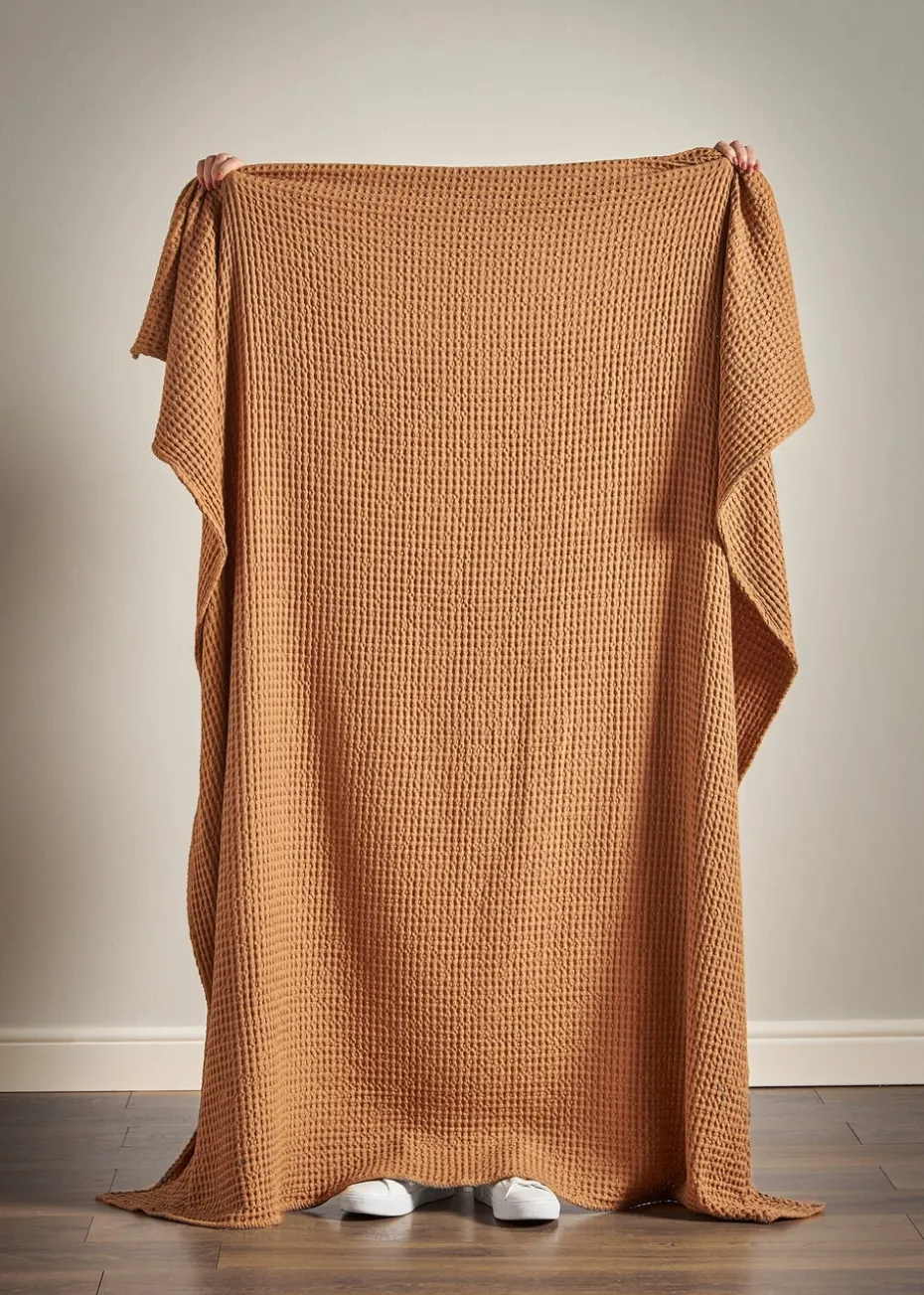 Pineapple Elephant Jaipur Chunky Waffle Cotton 150x200cm Blanket Throw