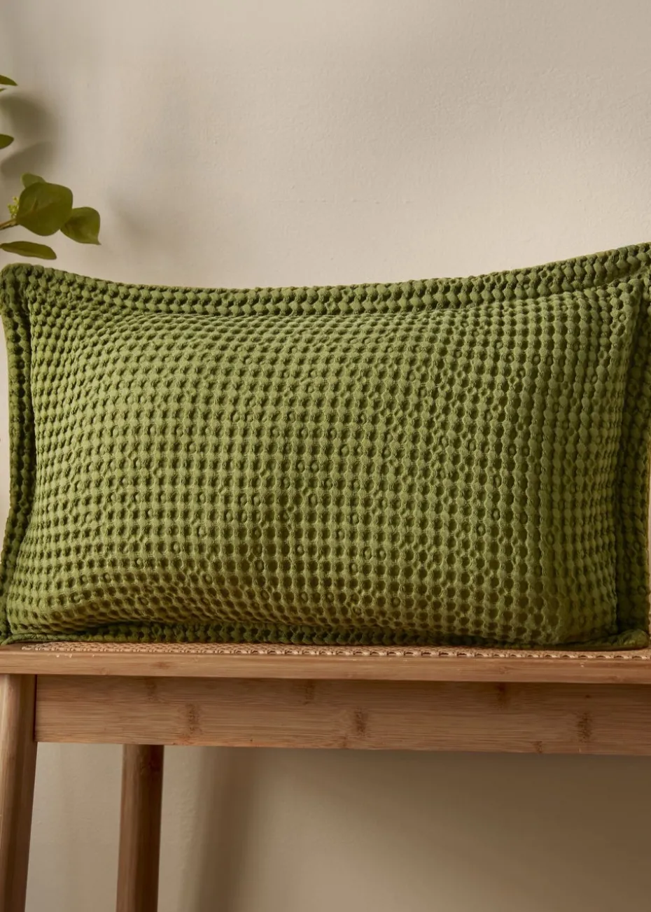 Pineapple Elephant Jaipur Chunky Waffle Cotton Cushion (30x50cm)