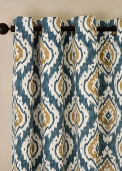 Pineapple Elephant Suri Geo Lined Eyelet Curtains