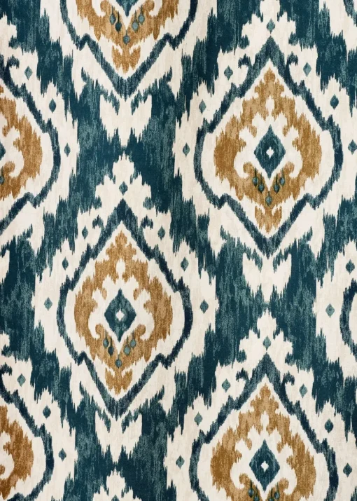 Pineapple Elephant Suri Geo Lined Eyelet Curtains