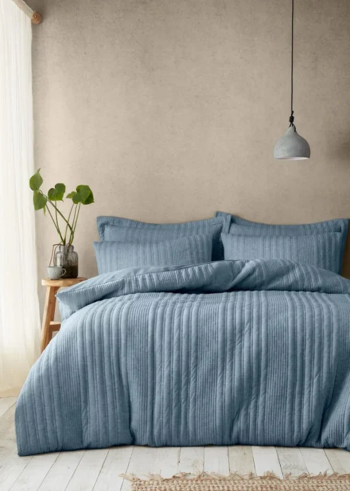 Pineapple Elephant Tamba Jersey Stripe Quilted Duvet Cover Set