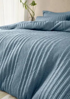 Pineapple Elephant Tamba Jersey Stripe Quilted Duvet Cover Set