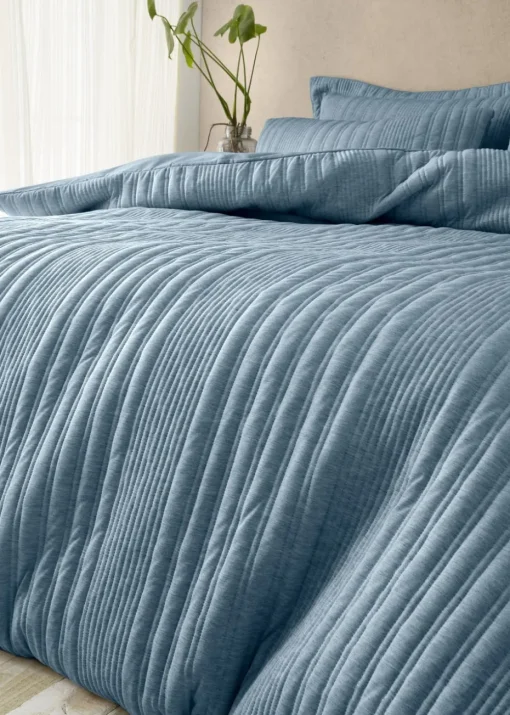 Pineapple Elephant Tamba Jersey Stripe Quilted Duvet Cover Set