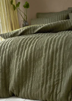 Pineapple Elephant Tamba Jersey Stripe Quilted Duvet Cover Set