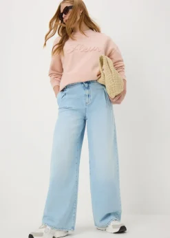 Pink Applique Fleur Sweatshirt
