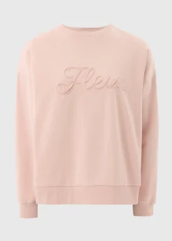 Pink Applique Fleur Sweatshirt
