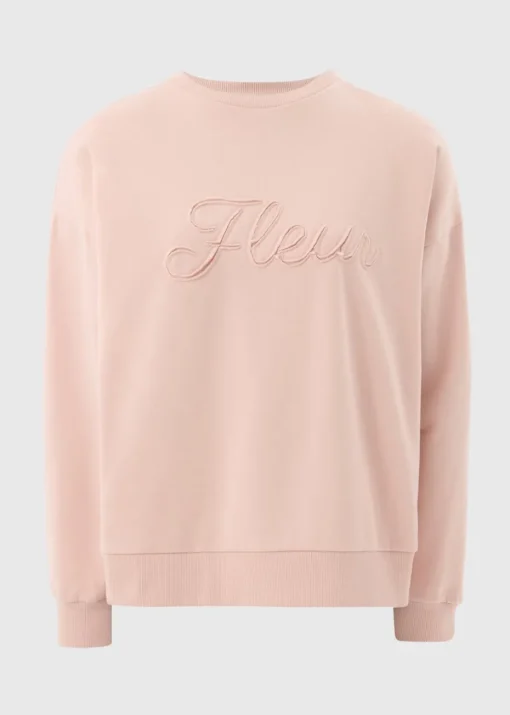 Pink Applique Fleur Sweatshirt