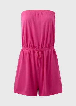 Pink Bandeau Playsuit