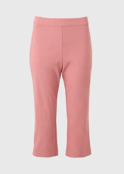Pink Bengaline Cropped Leggings