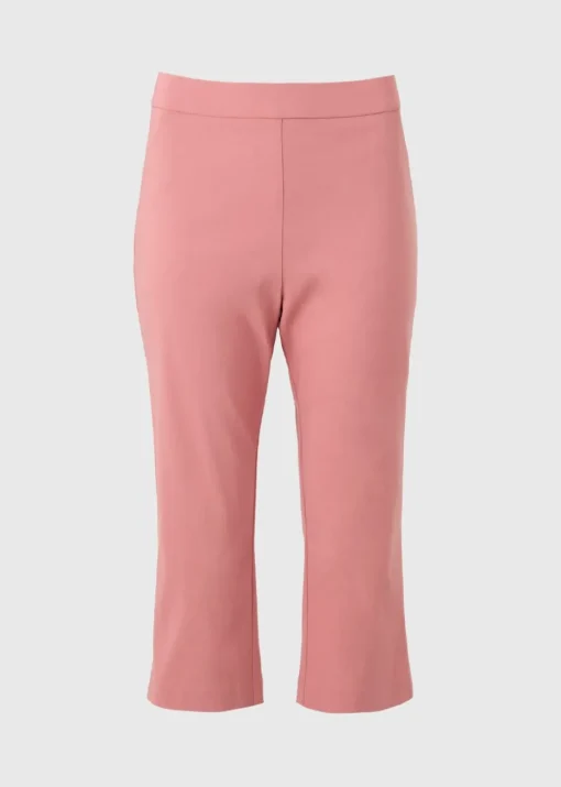 Pink Bengaline Cropped Leggings