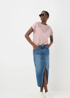 Pink Broderie T-Shirt