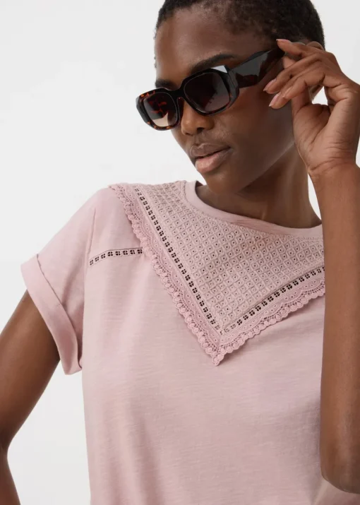 Pink Broderie T-Shirt