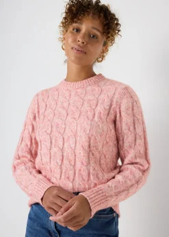Pink Cable Knit Jumper