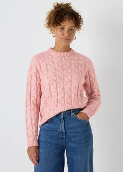 Pink Cable Knit Jumper
