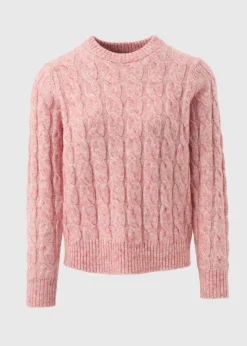 Pink Cable Knit Jumper