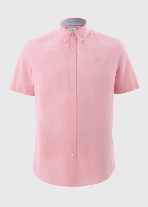 Pink Chambray Short Sleeve Oxford Shirt