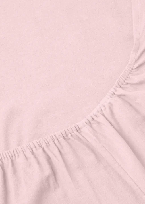 Pink Cotton Deep Fitted Bed Sheet (180 Thread Count)